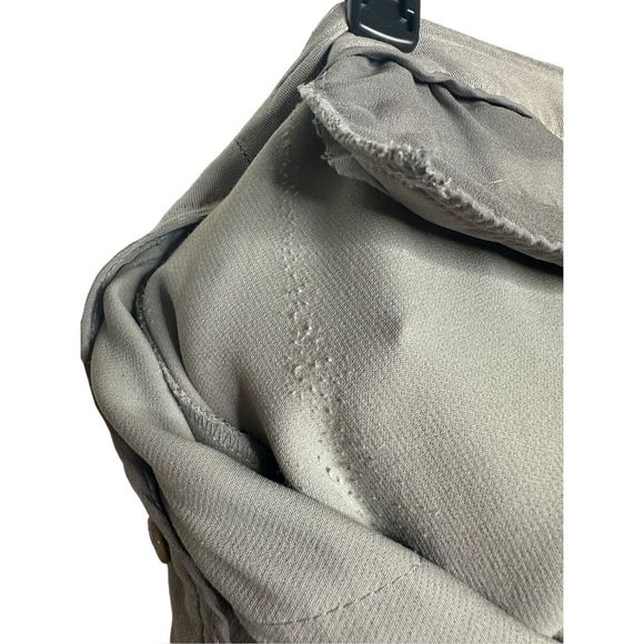 Armani Collezioni Khaki Dress Pants Tapered Cuffed Pants Flat Front Sz 4 Women's - Picture 6 of 6